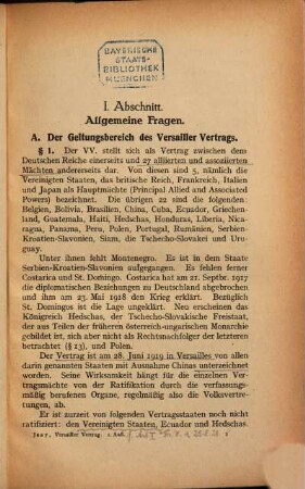 Die privaten Rechte und Interessen im Friedensvertrag