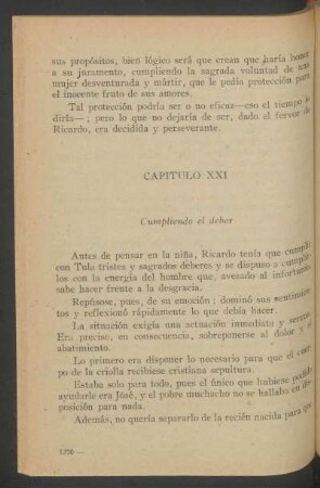 Capítulo XXI - Cumpliendo el deber