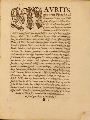 Placcaet Vande Heeren Staten Vanden Lande van Utrecht, jeghens die excessive groote Licentie, vanden genen die omme seer cleyne en[de] somtyts sonder wettighe saecke een Proces ofte different moveren, ...