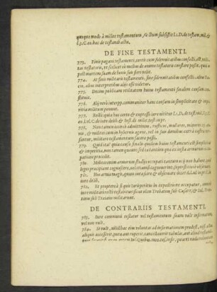 De Contrariis Testamenti.