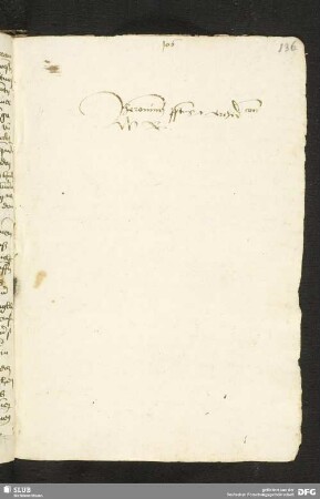 136r-137v: Leerseiten, 136r mit Federproben