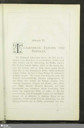 Schrank IV. Italienische Flinten und Pistolen