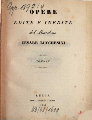 Opere edite e inedite, 4