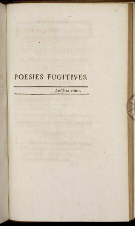 Poesies Fugitives.