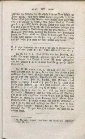 3) Einige berichtigende und ergänzende Bemerkungen zu v. Kobbus Geschichte des Herzogthumes Lauenburg.
