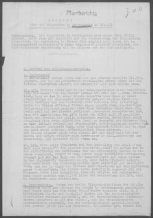 Rottenacker mit Nebenorten: Pfarrbericht 1953