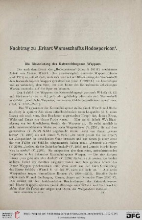 Nachtrag zu Erhart Wameszhaffts Hodoeporicon