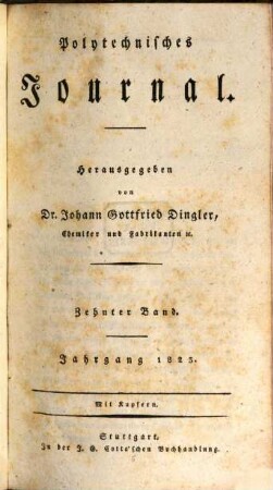 Polytechnisches Journal. 10. 1823