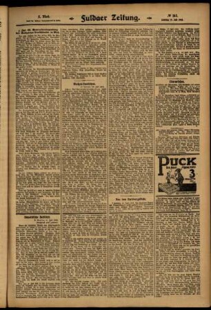 Dritte Ausgabe vom Samstag, den 19. Juli 1913.