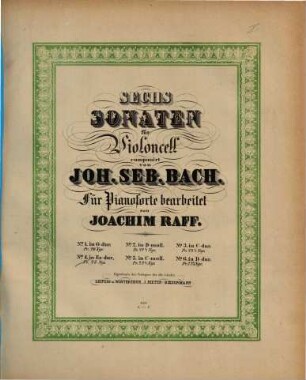 Sechs Sonaten : für Violoncell, 4. In Es-Dur