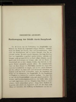 Dreizehnter Abschnitt. Fortbewegung der Schiffe durch Dampfkraft.