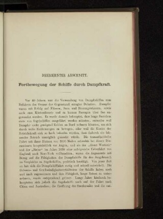 Dreizehnter Abschnitt. Fortbewegung der Schiffe durch Dampfkraft.