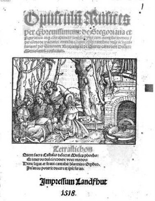 Opusculu[m] Musices perq[uam] breuissimum: de Gregoriana et Figuratiua atq[ue] co[n]trapuncto simplici, vna cum exemplis idoneis, perco[m]mode tractans: omnibus cantu oblectantibus vtile ac necessarium
