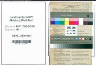 Entnazifizierung Johannes Iland , geb. 24.01.1900 (Bueroangestellter)