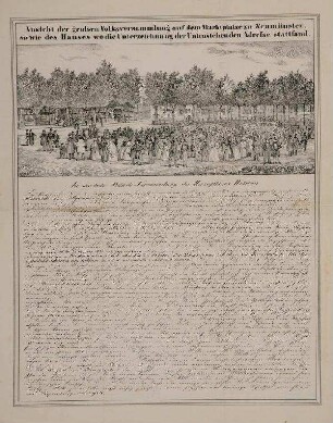 Die Volksversammlung auf dem Marktplatz zu Neumünster (20.7.1846)