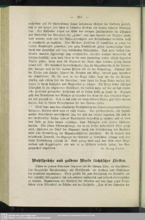 Wahlsprüche und goldene Worte sächsischer Fürsten