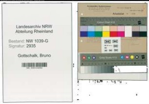Entnazifizierung Bruno Gottschalk , geb. 28.05.1914 (Glaser)