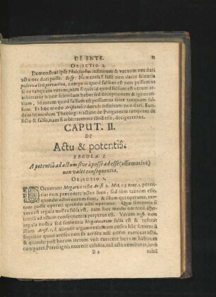 Caput II. De Actu & potentia.