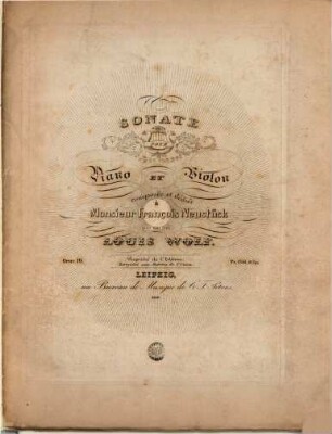 Sonate pour piano et violon : oeuv. 19