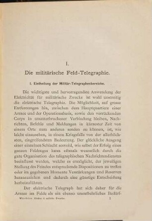 Die Anwendung der Elektricität für militärische Zwecke : eine übersichtliche Zusammenstellung der wichtigsten für Kriegszwecke angewendeten elektrischen Apparate
