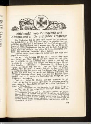 Rückmarsch nach Deutschland und Abtransport an die gefährdete Ostgrenze