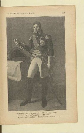 Masséna, duc de Rivoli, prince d'Essling (1756-1817). Portrait d'après Gros (1771 - 1835). Château de Versailles. - Photographie Hachette