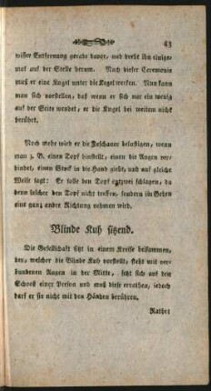 Blinde Kuh sitzend