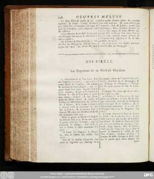 XVI. Siecle. Les Empereurs de ce Siécle en Occident.