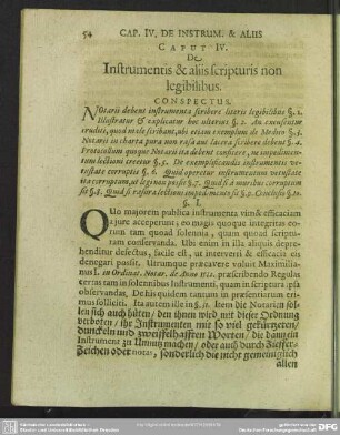 Caput IV. De Instrumentis & aliis scripturis non legibilibus