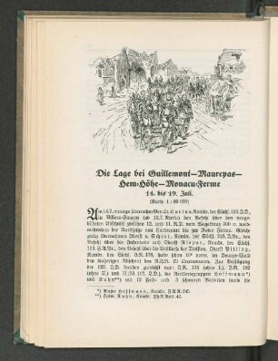 Die Lage bei Guillemont-Maurepas-Hem-Höhe-Monacu-Ferme 14. bis 19. Juli. : (Karte 1 : 80000)