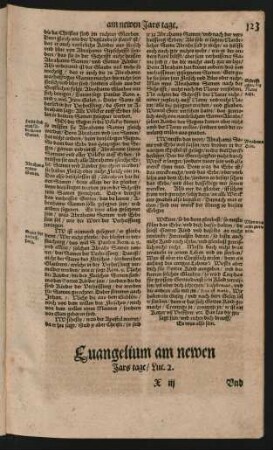 Evangelium am newen Jars tage ...