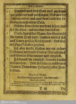 Der LIII. Psalm