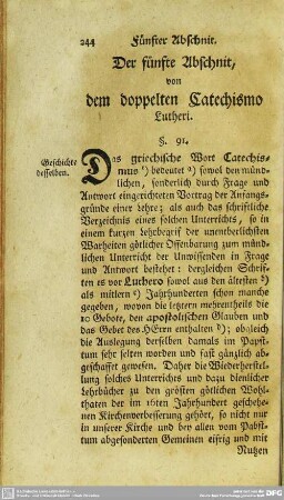 Der fünfte Abschnit, von dem doppelten Catechismo Lutheri