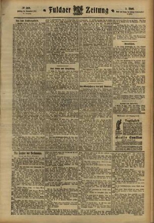 Zweite Ausgabe vom Freitag, den 24. November 1911.