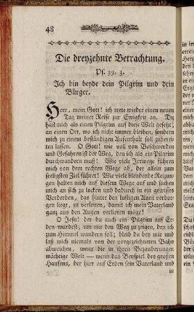 Die dreyzehnte Betrachtung