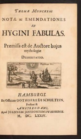 Notae ac Emendationes In Hygini Fabulas