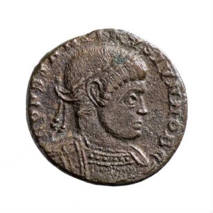 Münze, Follis, Aes 4, 336 n. Chr.