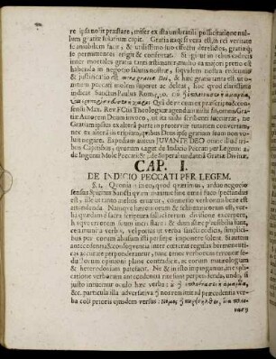 Cap. I. De Indicio Peccati Per Legem.
