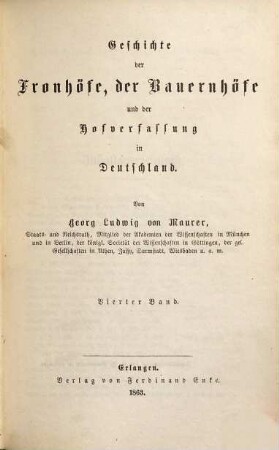 Geschichte der Fronhöfe, der Bauernhöfe und der Hofverfassung in Deutschland, 4