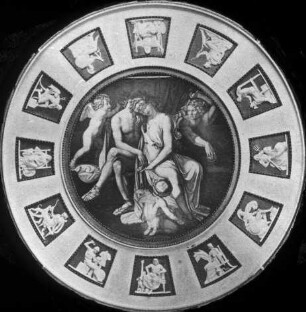 Deckenmalerei der Glyphotek in München, Heldensaal, Fresko, München, Glyptothek