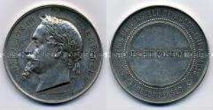 Preismedaille der Weltausstellung Paris 1867 für Erzeugnisse der Firma Diergardt