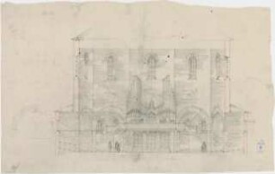 Bestelmeyer, German; Bamberg (Bayern); Ev. Erlöserkirche - Querschnitt gegen die Orgel
