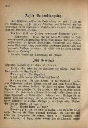 Achter Verhandlungstag.