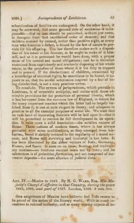 Art. IV. Mexico in 1827.