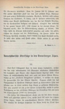 439-458 Naturhistorische Streifzüge in den Vorarlberger Alpen : Fortsetzung