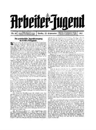 Die proletarische Jugendbewegung im dritten Kriegsjahr