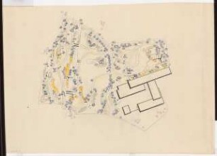 Grünanlage an der Paracelsus-Klinik, Marl: Lageplan mit Gartenplan