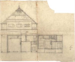 Hildebrand, Adolf von; Haus Schlederloh - Schnitt