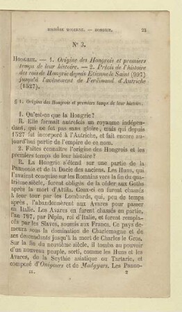 N° 3. Hongrie