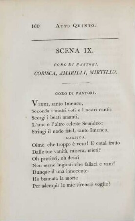 Scena IX. Coro di Pastori, Corisca, Amarilli, Mirtillo